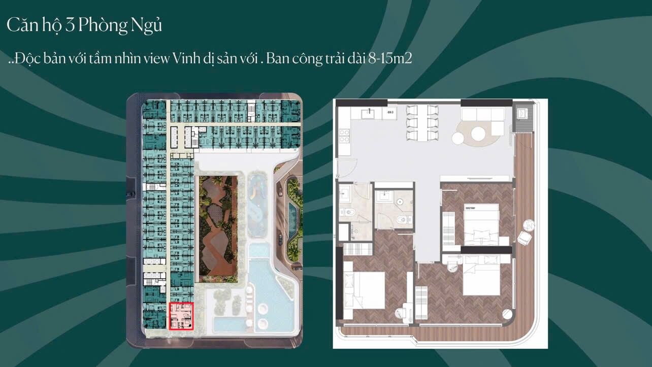 Layout 3 phòng ngủ